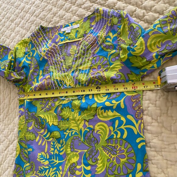 Boden Embroidered Split Neck Tunic - US 2 - Picture 11 of 11